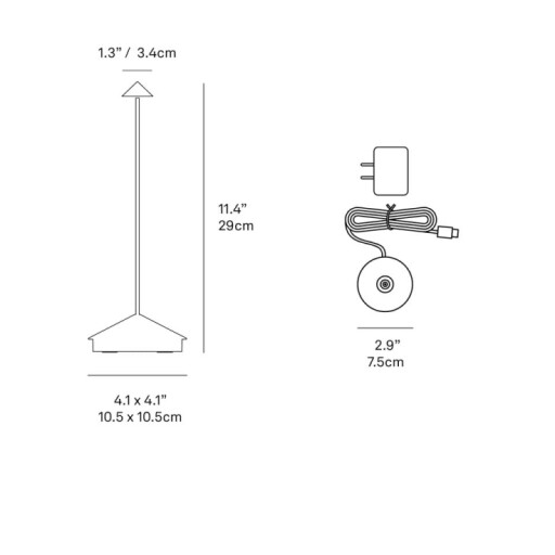 Lampe Pina Pro illuminant un espace extérieur chaleureux.