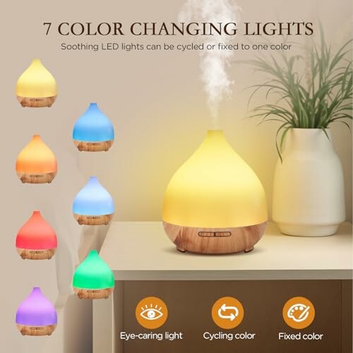 Diffuseur d'arôme avec lumières LED changeantes