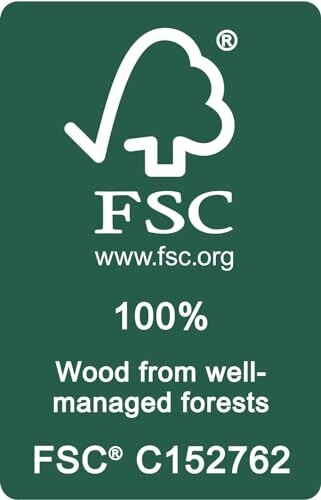 Étiquette de certification FSC pour bois de forêts bien gérées.