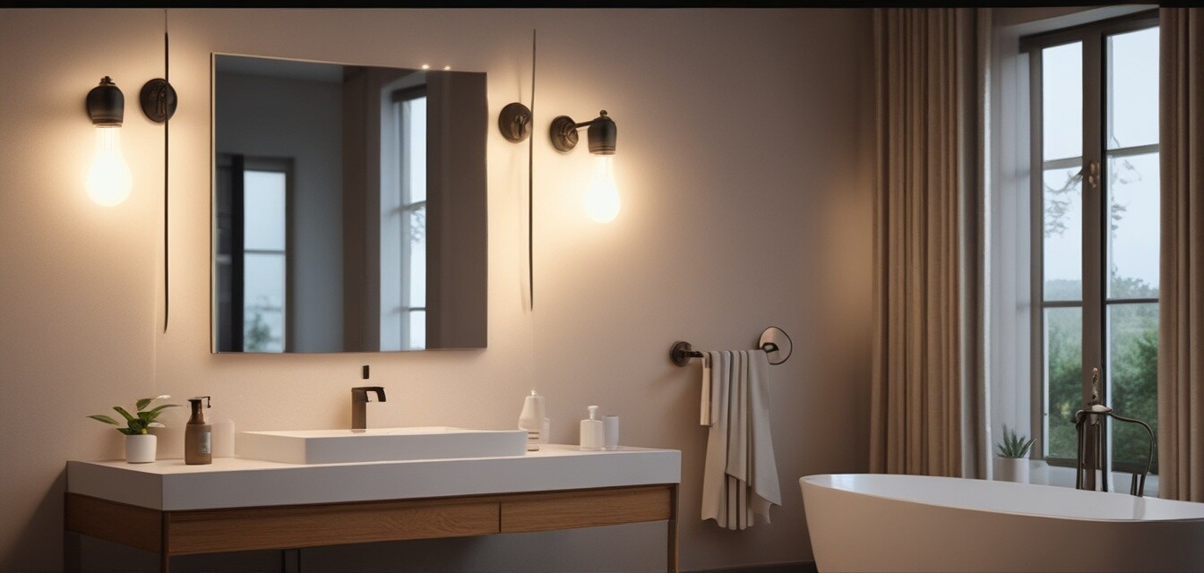 Example of soft lighting in a bathroom