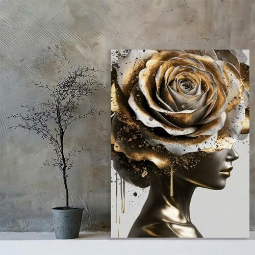 Affiche moderne or rose TONGYINLI