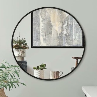 Miroir Rond Mural Noir Americanflat