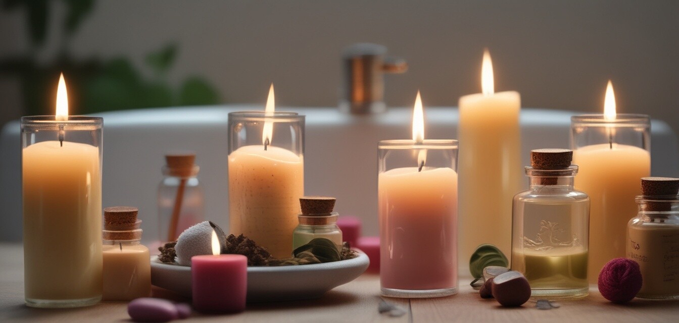 Scented candles and essential oils