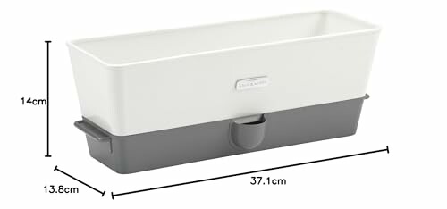 Jardinière rectangulaire auto-arrosante avec dimensions